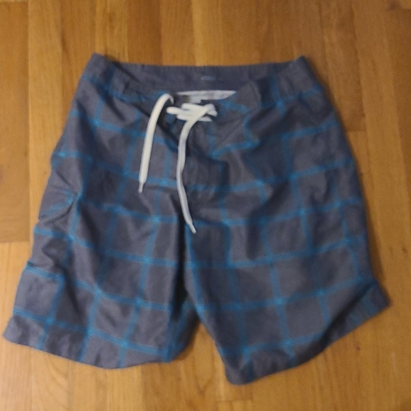 checkered swim shorts